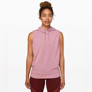 Lululemon X Barrys Stronger as One Sleeveless Hoodie Vest Vintage Mauve Size 6